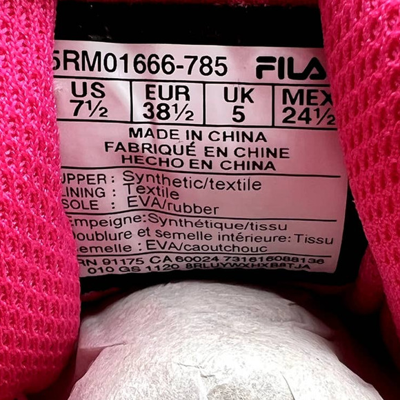 NEW Fila Ray Tracer Women’s Sneakers Pink Multi Size 7.5 5RM01666-785 - Picture 10 of 10